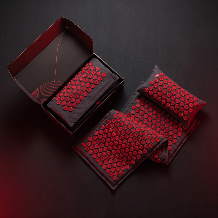 Acupressure Mat and Pillow Set Yoga Spike Mat Body Massage Cushion Foot Massager for Muscle Relaxation Recovery Home Fitness Pilates Use