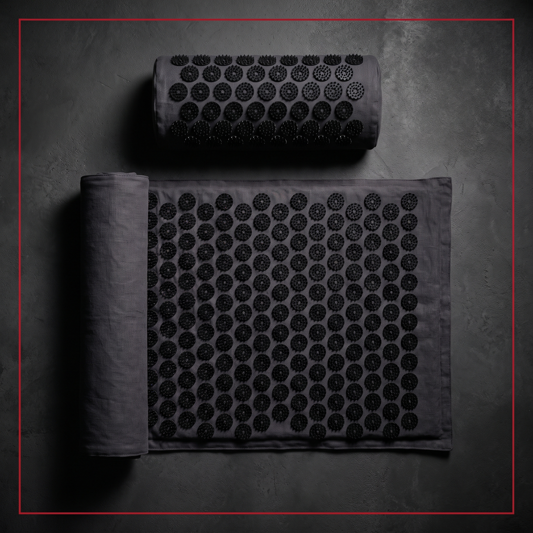 Acupressure Mat and Pillow Set Yoga Spike Mat Body Massage Cushion Foot Massager for Muscle Relaxation Recovery Home Fitness Pilates Use