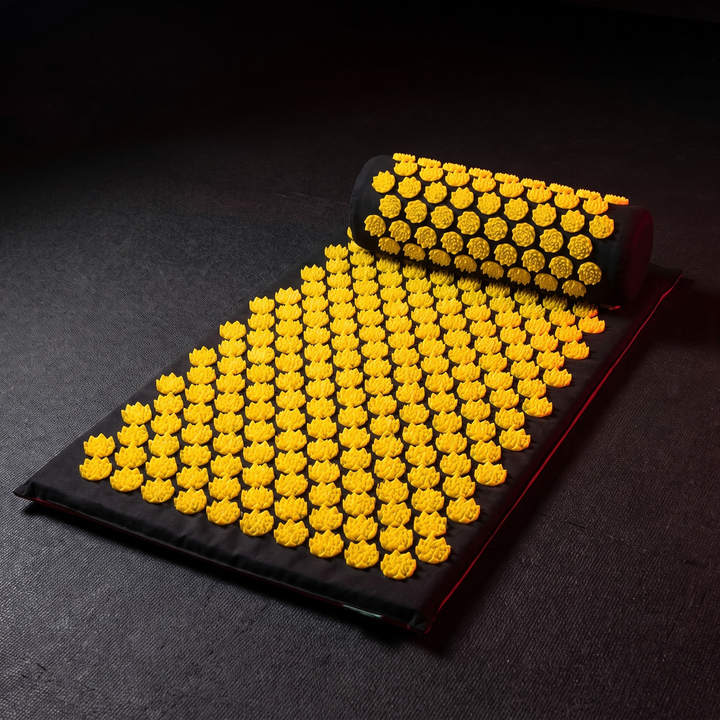Acupressure Mat and Pillow Set Yoga Spike Mat Body Massage Cushion Foot Massager for Muscle Relaxation Recovery Home Fitness Pilates Use
