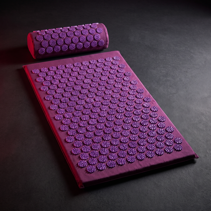 Acupressure Mat and Pillow Set Yoga Spike Mat Body Massage Cushion Foot Massager for Muscle Relaxation Recovery Home Fitness Pilates Use