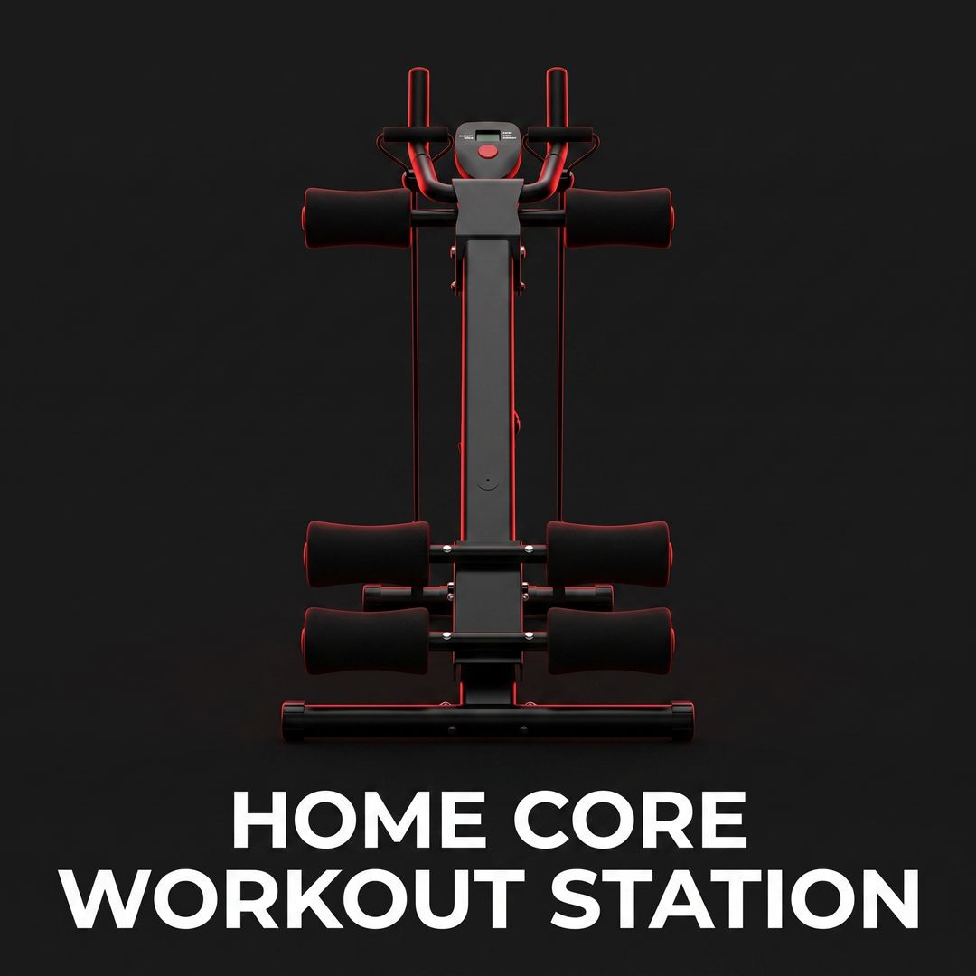 Adjustable Ab Trainer Foldable Abdominal Crunch Machine Core Workout Equipment Home Gym Strength Training 440LBS Capacity
