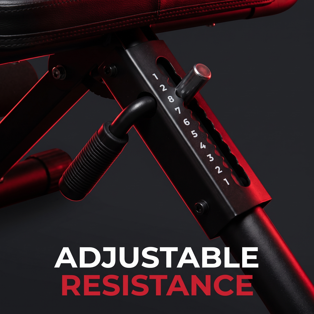 Adjustable Ab Trainer Foldable Abdominal Crunch Machine Core Workout Equipment Home Gym Strength Training 440LBS Capacity