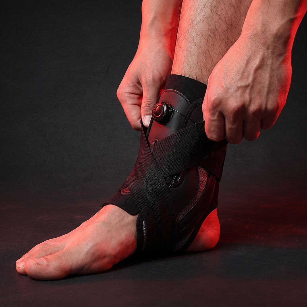 Adjustable Ankle Brace Ankle Support Stabilizer Slim Fit Sprained Ankle Brace for Men Women Compression Ankle Support for Sports Fitness Recovery