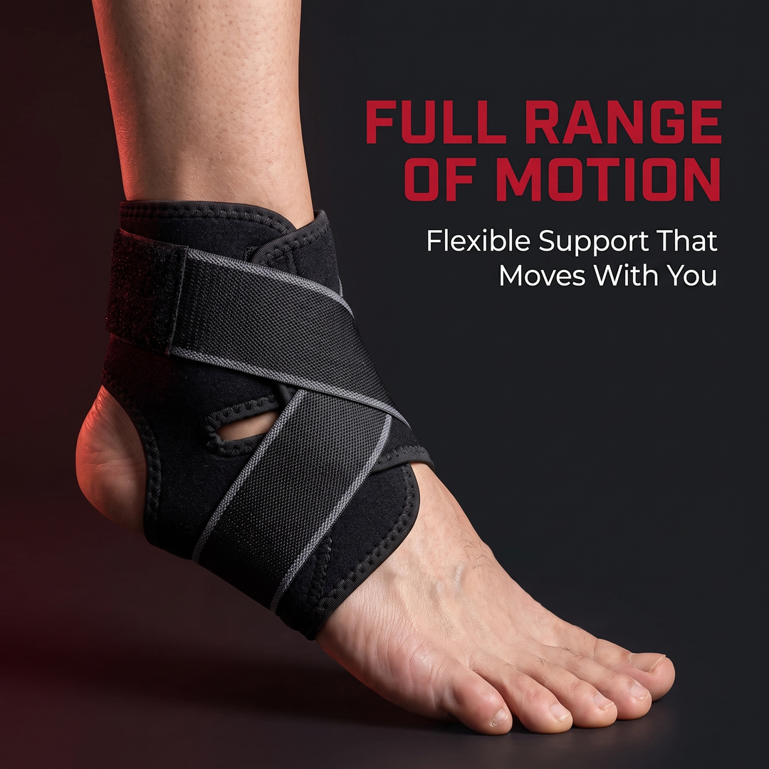 Adjustable Ankle Brace Ankle Support Wrap for Men and Women Sports Training Injury Rehabilitation Arthritis Foot Stabiliser Recovery Strap