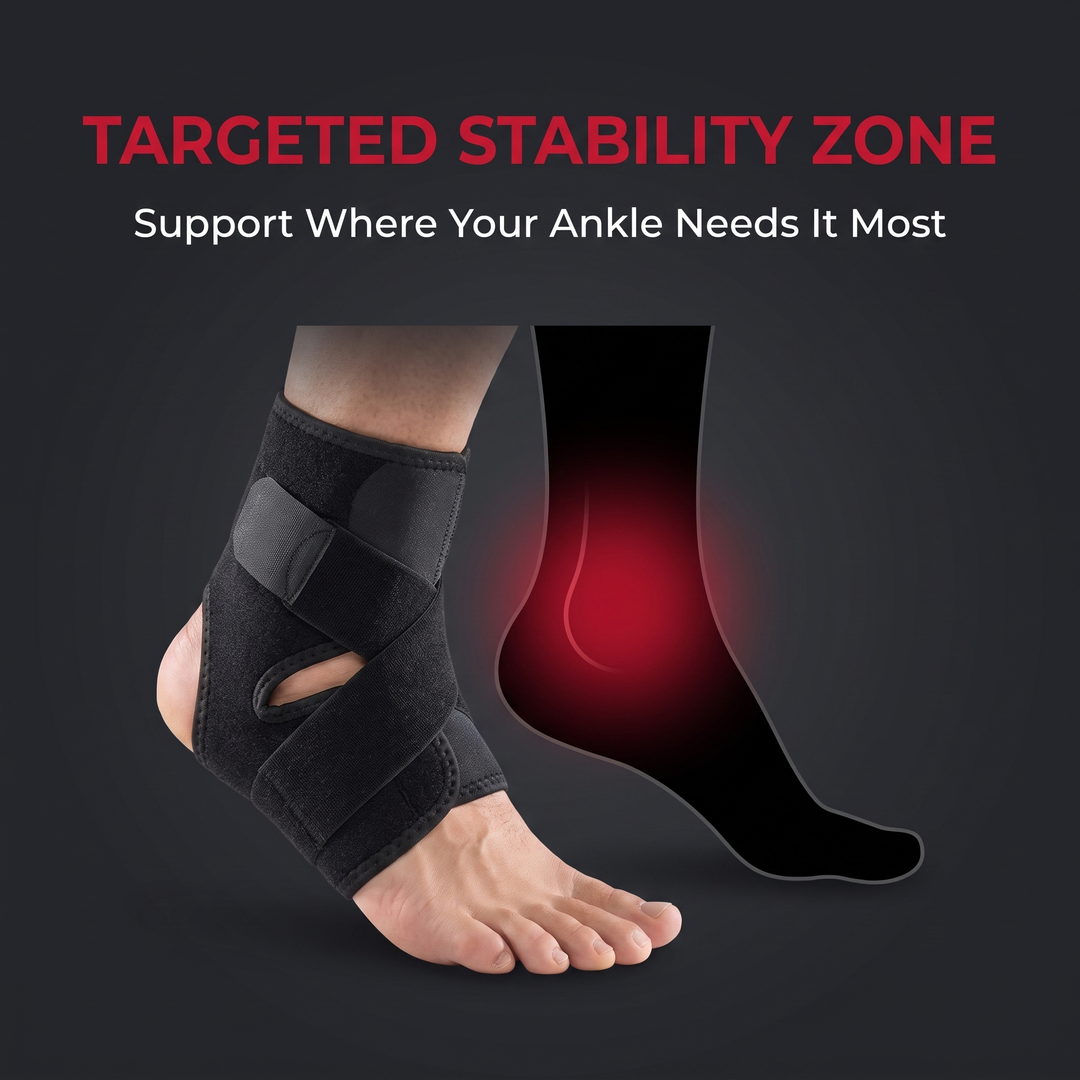 Adjustable Ankle Brace Ankle Support Wrap for Men and Women Sports Training Injury Rehabilitation Arthritis Foot Stabiliser Recovery Strap