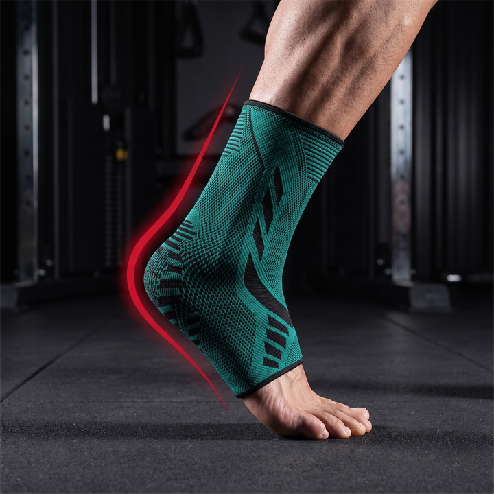 Adjustable Ankle Support Strap Compression Sleeve Knit Stretch Brace Joint Protector Sports Gym Injury Recovery Elastic Belt