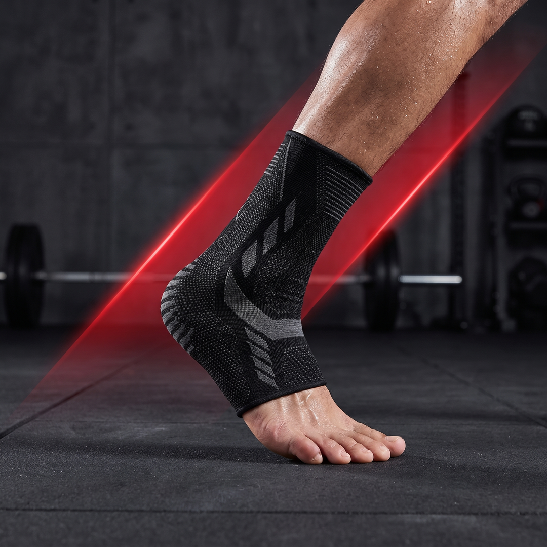 Adjustable Ankle Support Strap Compression Sleeve Knit Stretch Brace Joint Protector Sports Gym Injury Recovery Elastic Belt