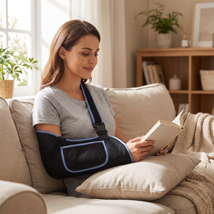 Adjustable Arm Support Sling Forearm Fixation Strap Breathable Shoulder Immobiliser for Kids Adults Comfort Daily Wear Recovery
