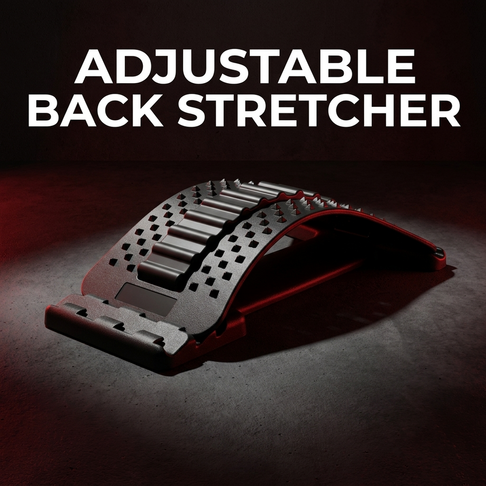 Adjustable Back Stretcher Lumbar Support Board Spine Deck Back Cracker Device for Lower Back Pain Relief Posture Correction Home Use