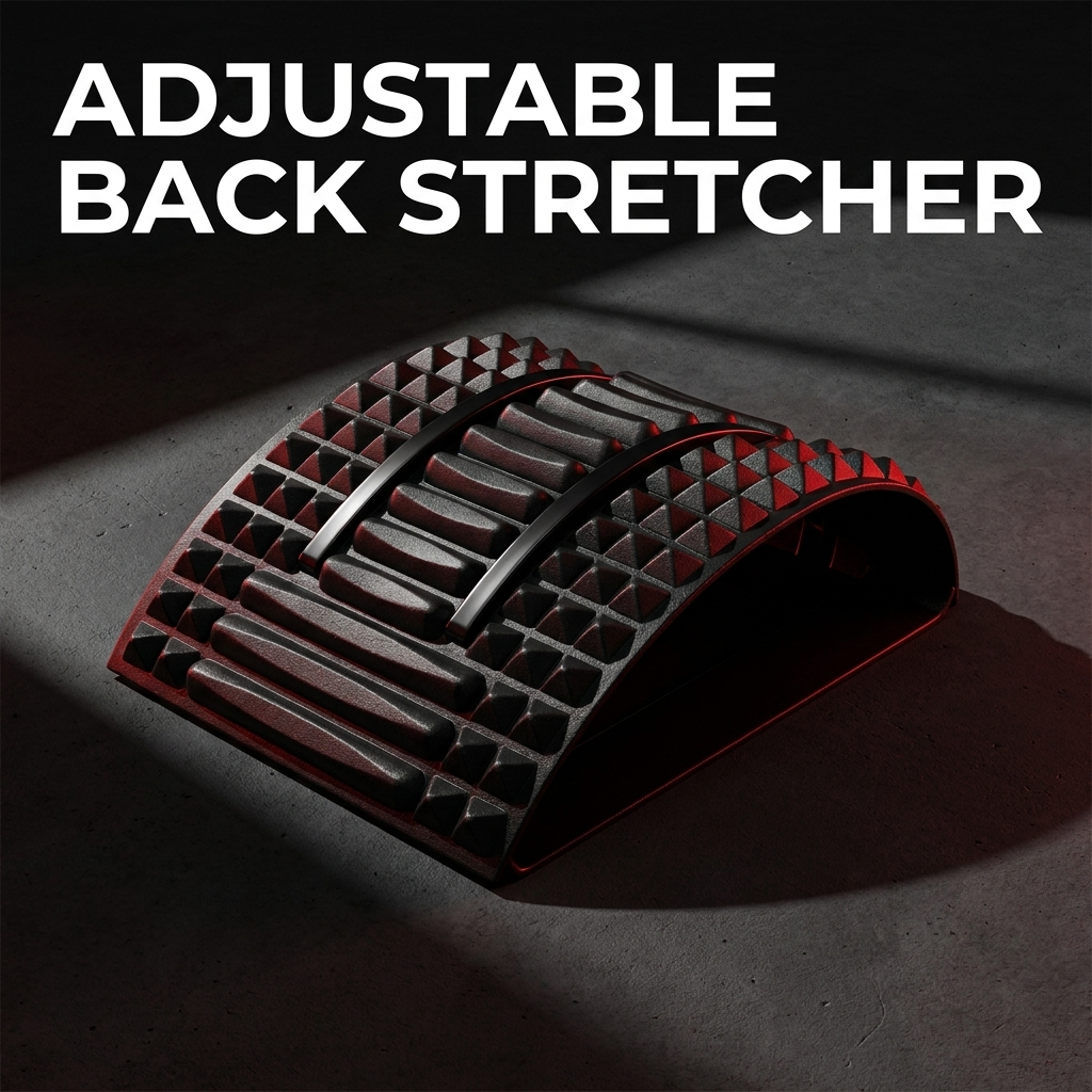 Adjustable Back Stretcher Lumbar Support Board Spine Deck Back Cracker Device for Lower Back Pain Relief Posture Correction Home Use