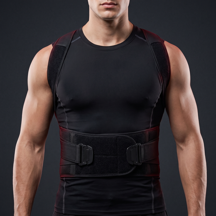 Adjustable Back Support Brace Posture Corrector Vest Lumbar Belt Shoulder Spine Strap Neck Trainer Rehabilitation Equipment for Home Gym Daily Use
