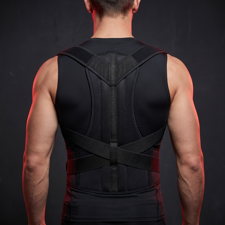Adjustable Back Support Brace Posture Corrector Vest Lumbar Belt Shoulder Spine Strap Neck Trainer Rehabilitation Equipment for Home Gym Daily Use