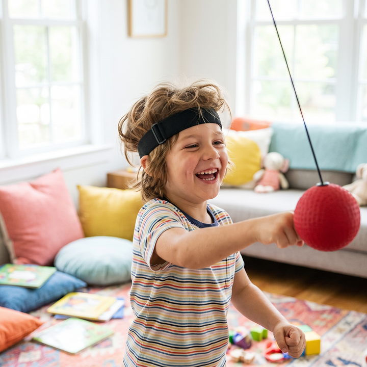 Adjustable Boxing Reflex Ball with Headband Kids Punching Reaction Training Ball Parent Child Interactive Home Fitness Game