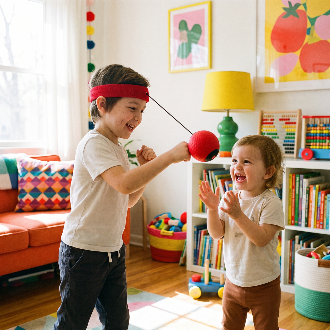 Adjustable Boxing Reflex Ball with Headband Kids Punching Reaction Training Ball Parent Child Interactive Home Fitness Game