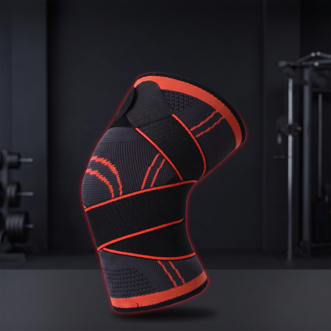 Adjustable Elastic Knee Support Brace Compression Sleeve Knee Stabiliser for Basketball Volleyball Fitness Training Home Gym Workout Recovery
