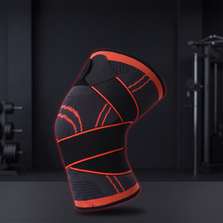 Adjustable Elastic Knee Support Brace Compression Sleeve Knee Stabiliser for Basketball Volleyball Fitness Training Home Gym Workout Recovery