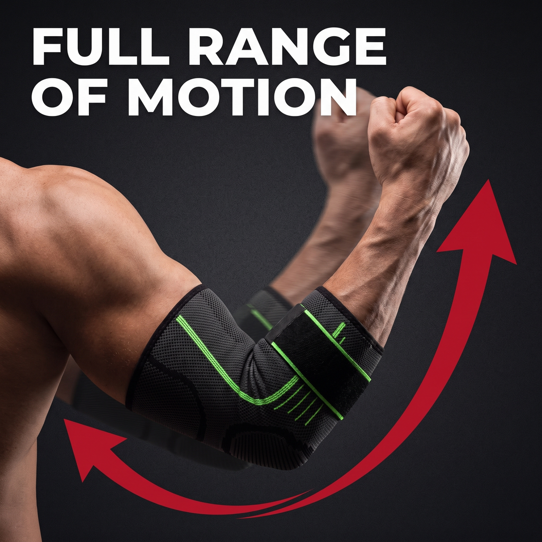 Adjustable Elbow Compression Sleeve Support Brace Arm Warmer Arthritis Bandage Pad Guard Unisex Stretch Fit for Gym Fitness Recovery Training