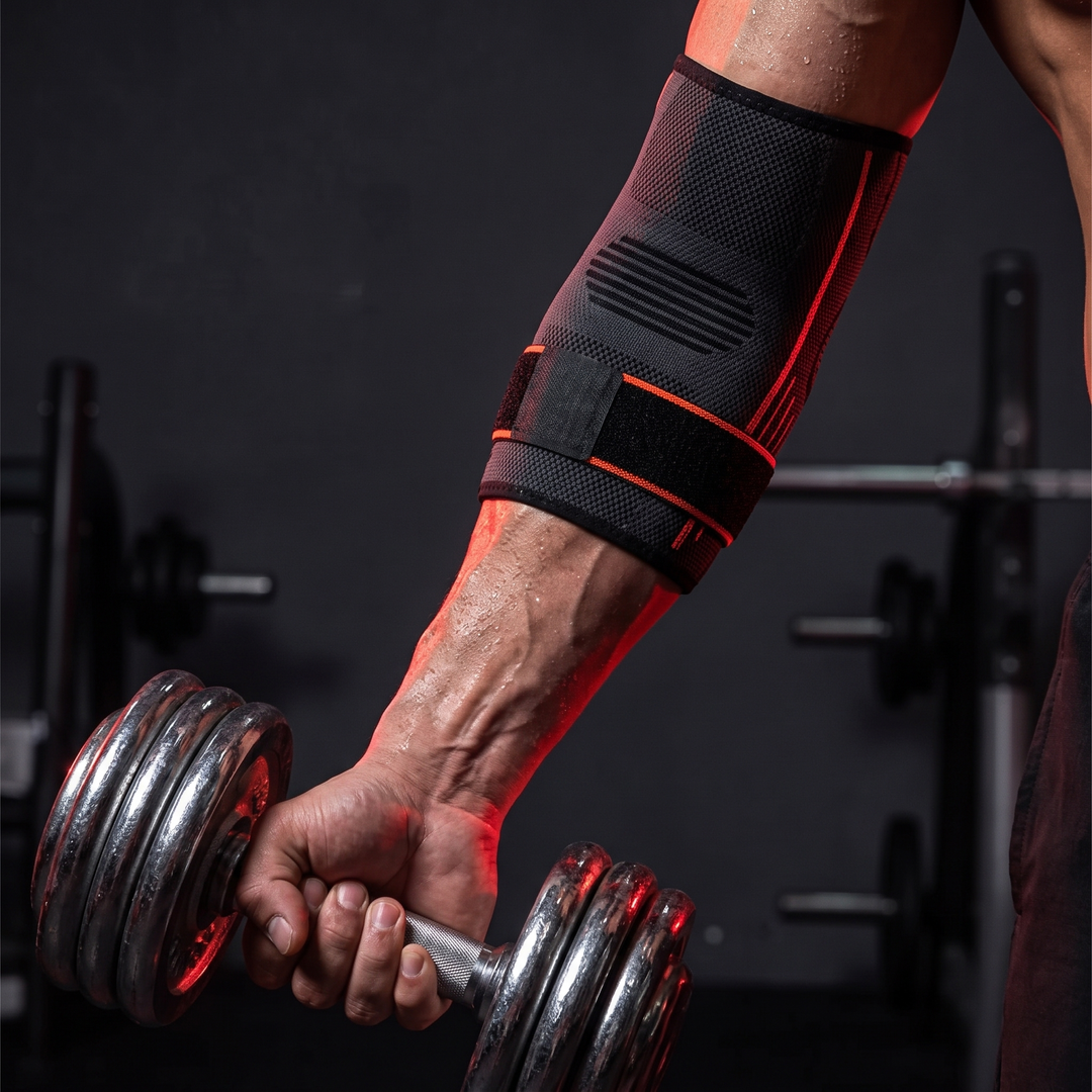 Adjustable Elbow Compression Sleeve Support Brace Arm Warmer Arthritis Bandage Pad Guard Unisex Stretch Fit for Gym Fitness Recovery Training