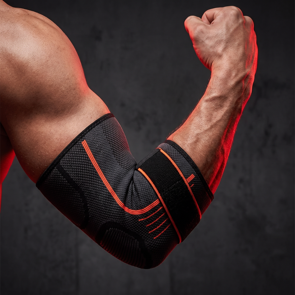 Adjustable Elbow Compression Sleeve Support Brace Arm Warmer Arthritis Bandage Pad Guard Unisex Stretch Fit for Gym Fitness Recovery Training