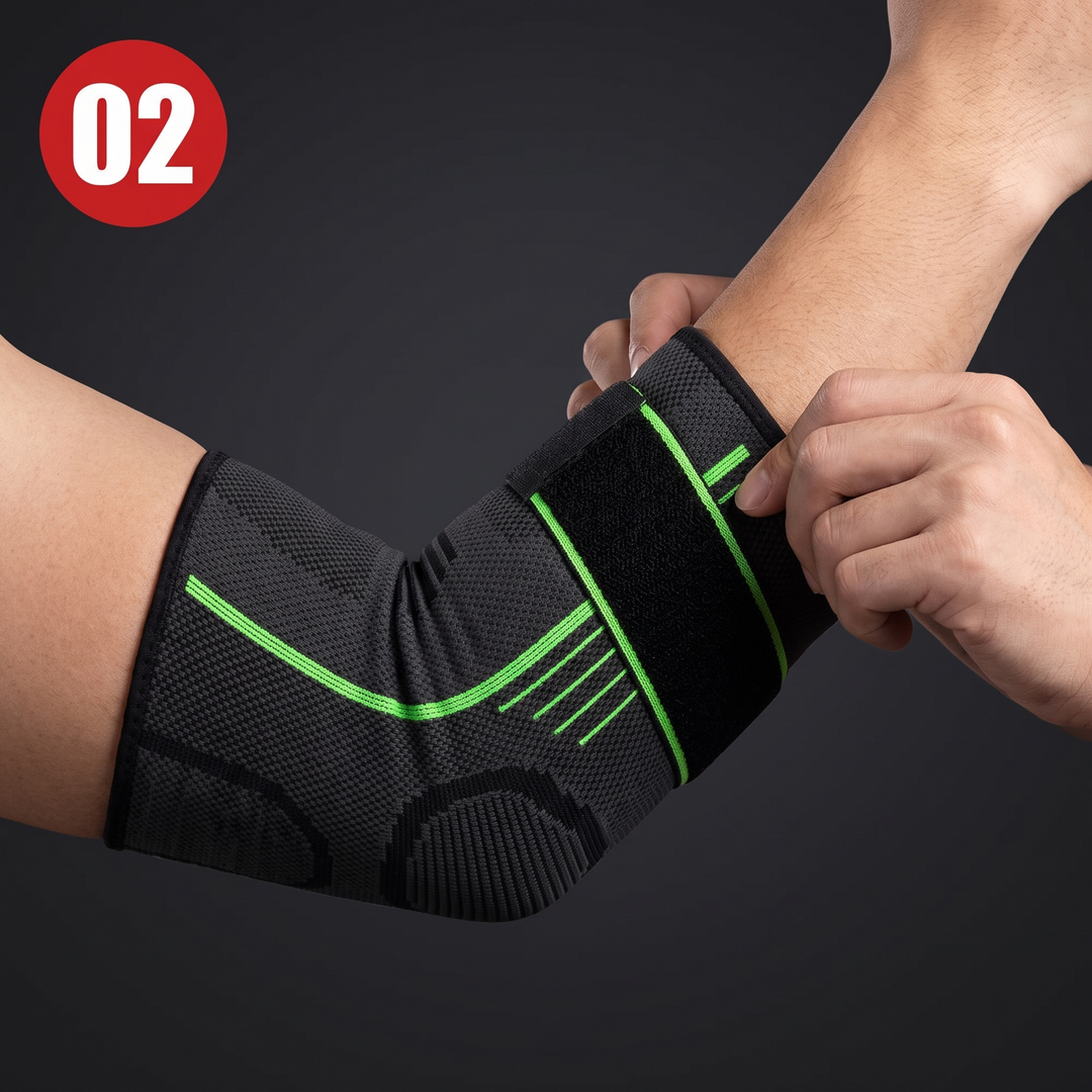 Adjustable Elbow Compression Sleeve Support Brace Arm Warmer Arthritis Bandage Pad Guard Unisex Stretch Fit for Gym Fitness Recovery Training