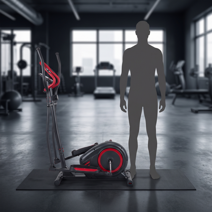 Adjustable Elliptical Training Machine Home Gym Magnetic Drive Quiet Elliptical Cross Trainer Compact Cardio Workout Machine for Home Fitness Strength Recovery