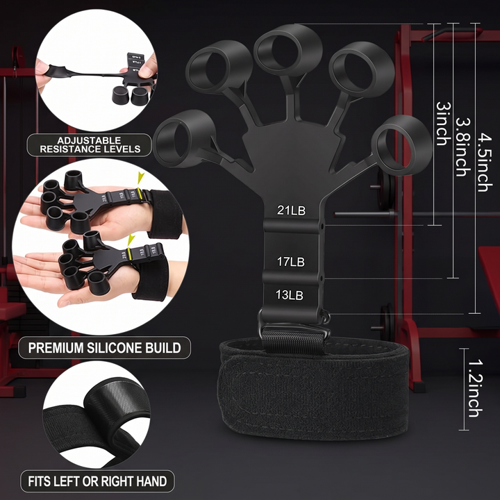 Adjustable Finger and Forearm Strengthener Grip Strength Training Kit Hand Exerciser Rehabilitation Finger Trainer for Home Gym