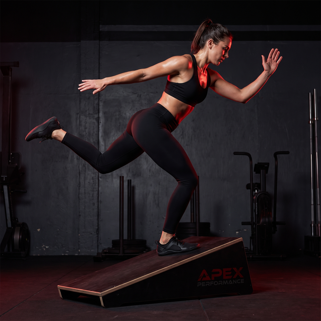 Adjustable Foldable Wooden Incline Board Calf Stretcher Ankle Stretch Board Home Gym Yoga Pilates Balance Training Rehabilitation Stretching Equipment