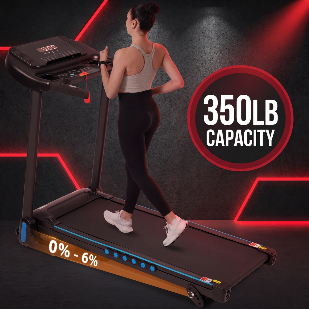Adjustable Incline Treadmill Auto Foldable 4-in-1 Home Treadmill 350LB Capacity Multi-Layer Belt Walking Running Machine for Home Gym Fitness Training