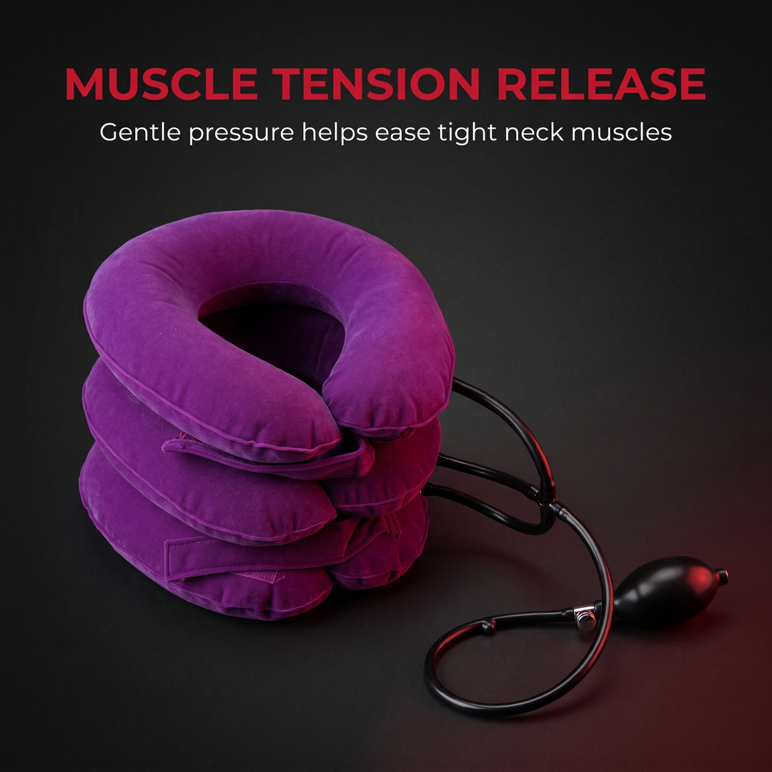 Adjustable Inflatable Cervical Neck Traction Device Air Pump Collar Neck Support Brace Spine Decompression Home Physiotherapy Rehabilitation