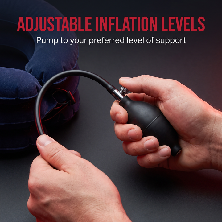 Adjustable Inflatable Cervical Neck Traction Device Air Pump Collar Neck Support Brace Spine Decompression Home Physiotherapy Rehabilitation