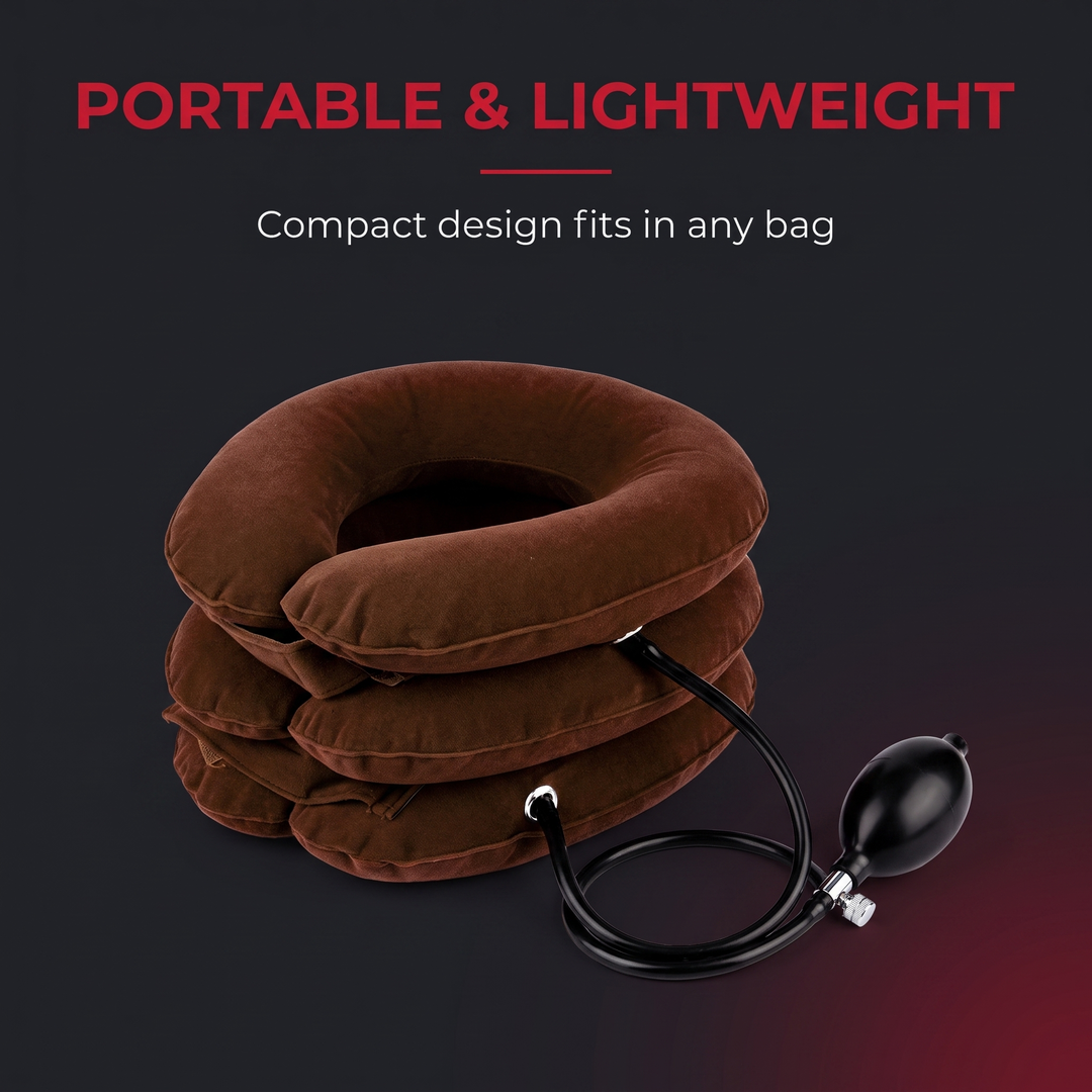 Adjustable Inflatable Cervical Neck Traction Device Air Pump Collar Neck Support Brace Spine Decompression Home Physiotherapy Rehabilitation