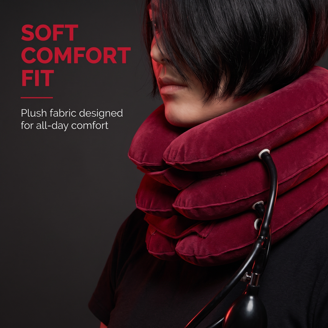 Adjustable Inflatable Cervical Neck Traction Device Air Pump Collar Neck Support Brace Spine Decompression Home Physiotherapy Rehabilitation