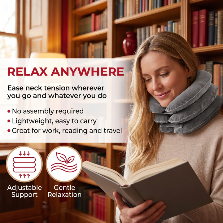 Adjustable Inflatable Cervical Neck Traction Device Air Pump Collar Neck Support Brace Spine Decompression Home Physiotherapy Rehabilitation
