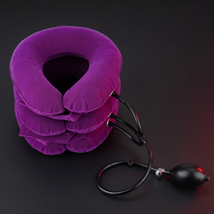 Adjustable Inflatable Cervical Neck Traction Device Air Pump Collar Neck Support Brace Spine Decompression Home Physiotherapy Rehabilitation