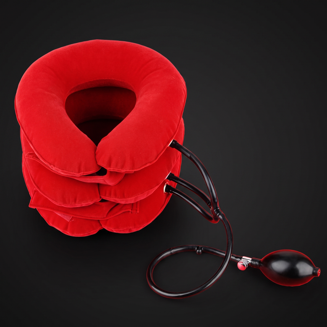 Adjustable Inflatable Cervical Neck Traction Device Air Pump Collar Neck Support Brace Spine Decompression Home Physiotherapy Rehabilitation