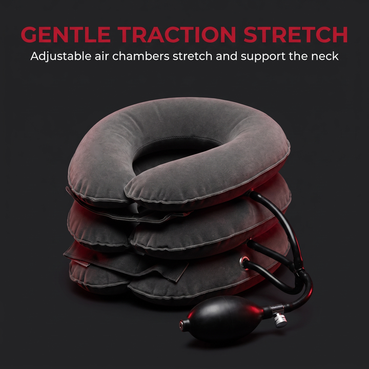 Adjustable Inflatable Cervical Neck Traction Device Air Pump Collar Neck Support Brace Spine Decompression Home Physiotherapy Rehabilitation