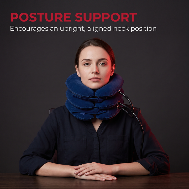Adjustable Inflatable Cervical Neck Traction Device Air Pump Collar Neck Support Brace Spine Decompression Home Physiotherapy Rehabilitation
