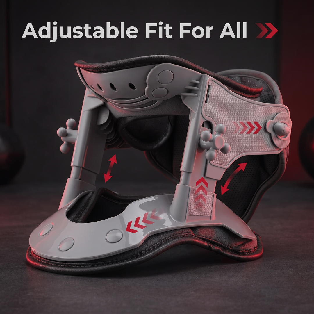 Adjustable Infrared Heating Neck Traction Collar Cervical Support Brace Neck Stretcher for Pain Relief Posture Correction Physiotherapy Recovery Home Use