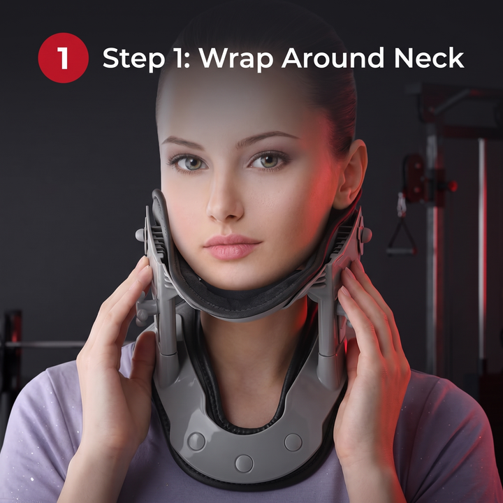 Adjustable Infrared Heating Neck Traction Collar Cervical Support Brace Neck Stretcher for Pain Relief Posture Correction Physiotherapy Recovery Home Use