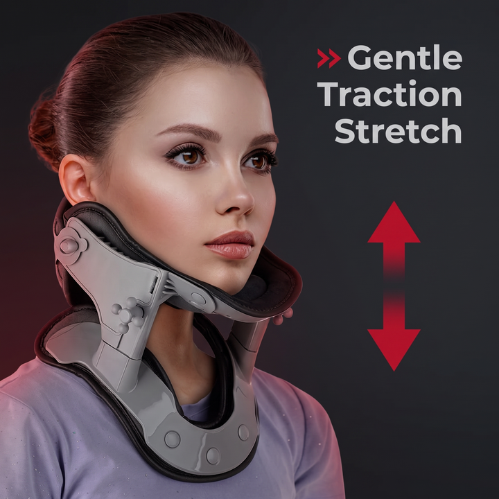 Adjustable Infrared Heating Neck Traction Collar Cervical Support Brace Neck Stretcher for Pain Relief Posture Correction Physiotherapy Recovery Home Use