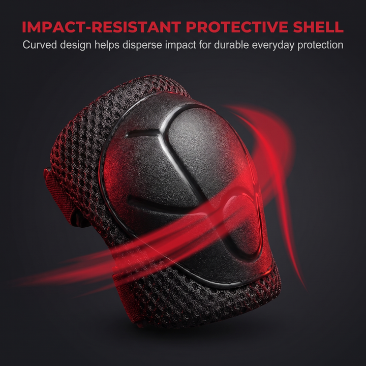Adjustable Kids Knee Pads Elbow Pads Wrist Guards 6 Piece Protective Gear Set for Toddlers Boys Girls Skating Cycling Safety Protection Age 3 to 7