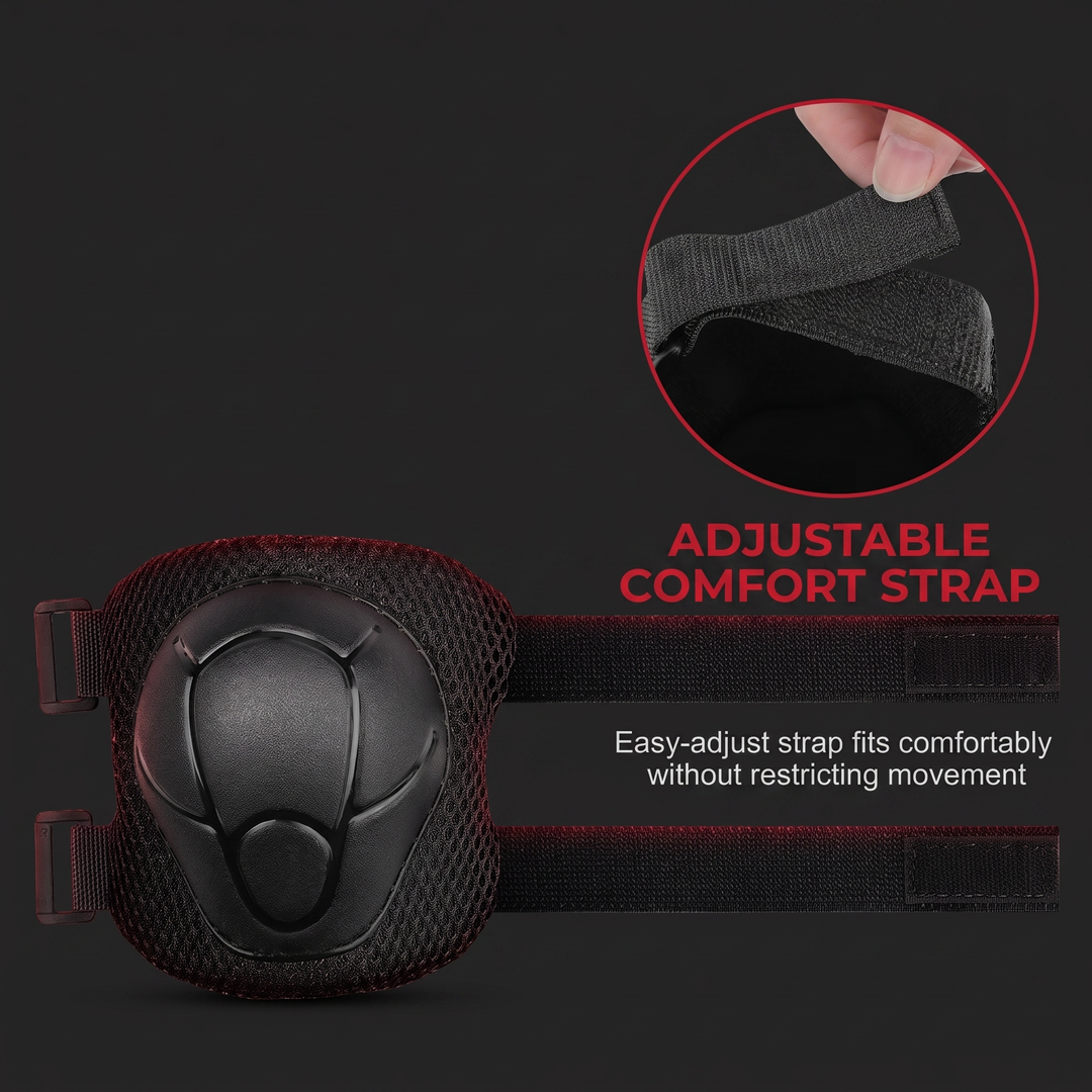 Adjustable Kids Knee Pads Elbow Pads Wrist Guards 6 Piece Protective Gear Set for Toddlers Boys Girls Skating Cycling Safety Protection Age 3 to 7