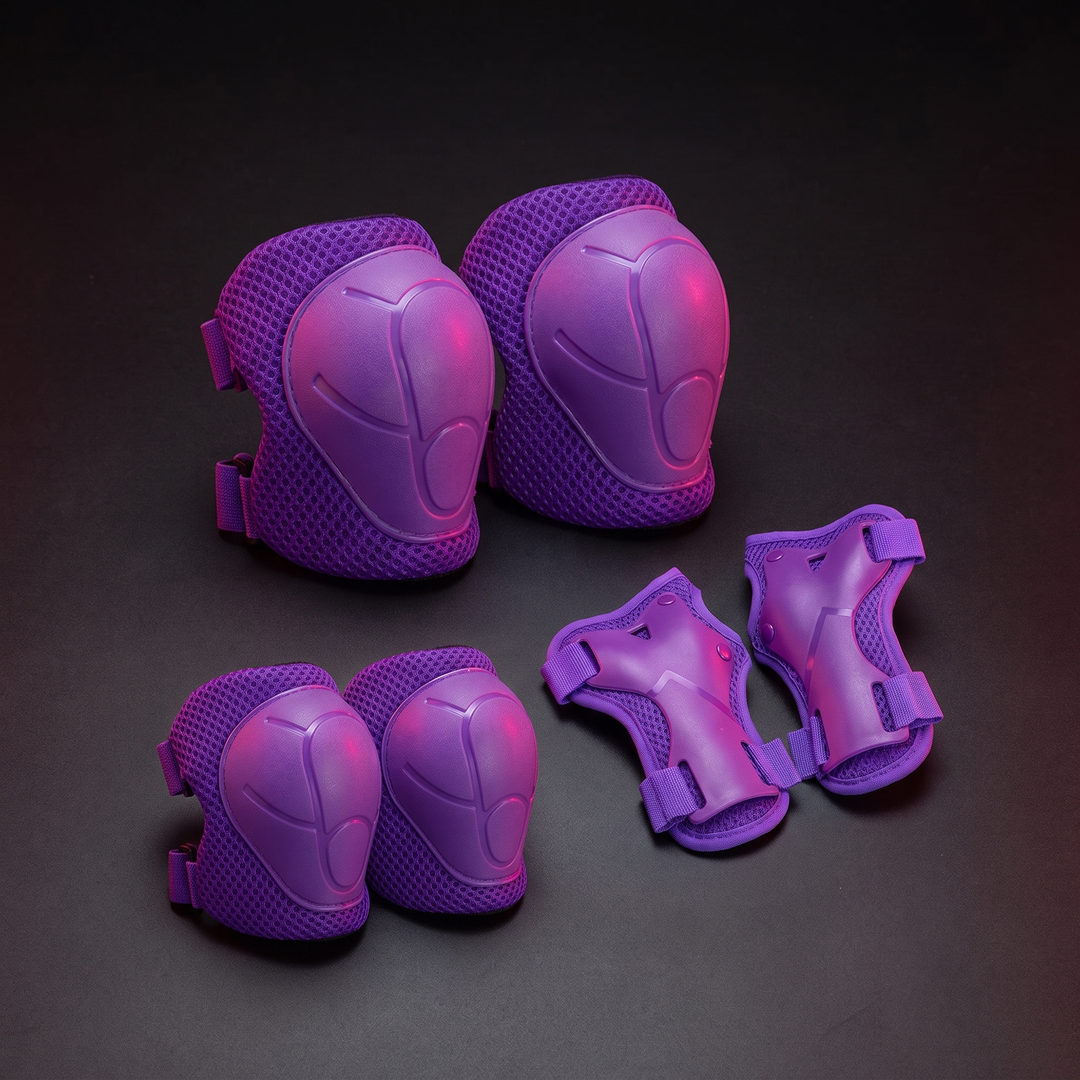 Adjustable Kids Knee Pads Elbow Pads Wrist Guards 6 Piece Protective Gear Set for Toddlers Boys Girls Skating Cycling Safety Protection Age 3 to 7