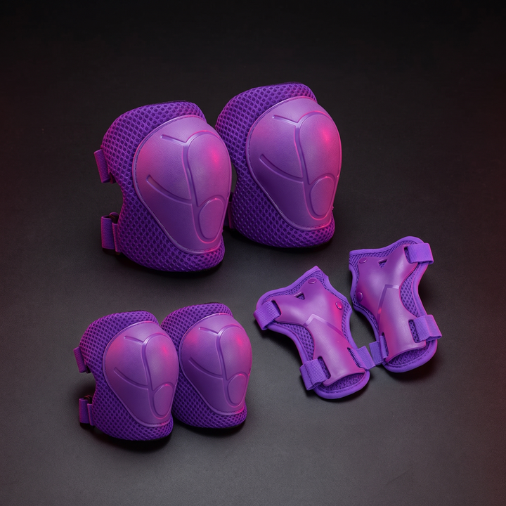 Adjustable Kids Knee Pads Elbow Pads Wrist Guards 6 Piece Protective Gear Set for Toddlers Boys Girls Skating Cycling Safety Protection Age 3 to 7