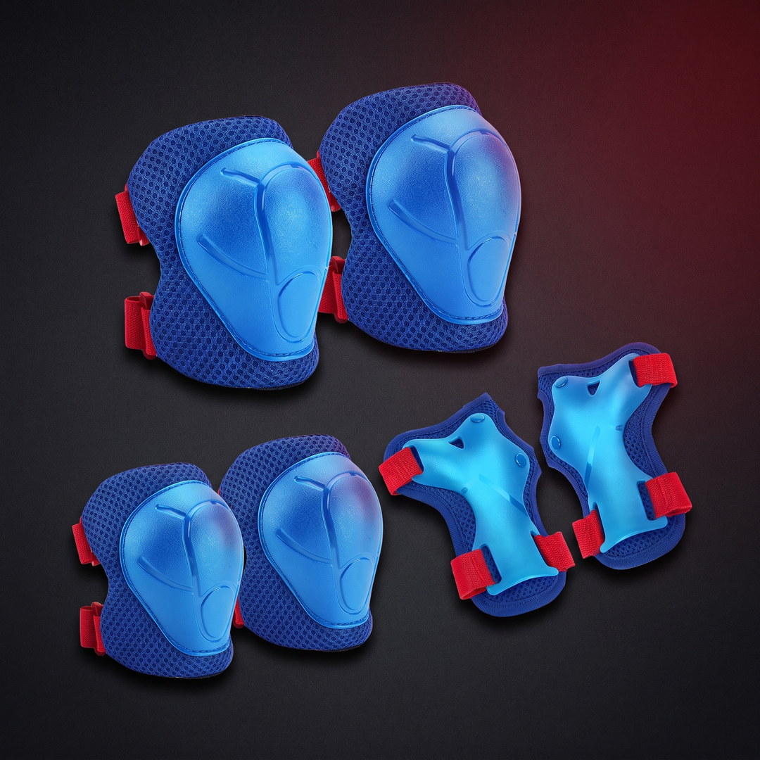 Adjustable Kids Knee Pads Elbow Pads Wrist Guards 6 Piece Protective Gear Set for Toddlers Boys Girls Skating Cycling Safety Protection Age 3 to 7