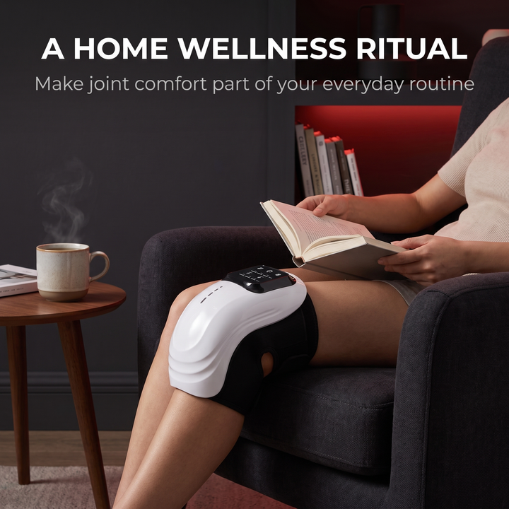 Adjustable Knee Massager with Air Compression Vibration Heat Infrared Therapy for Knee Elbow Shoulder Pain Relief Recovery Home Use