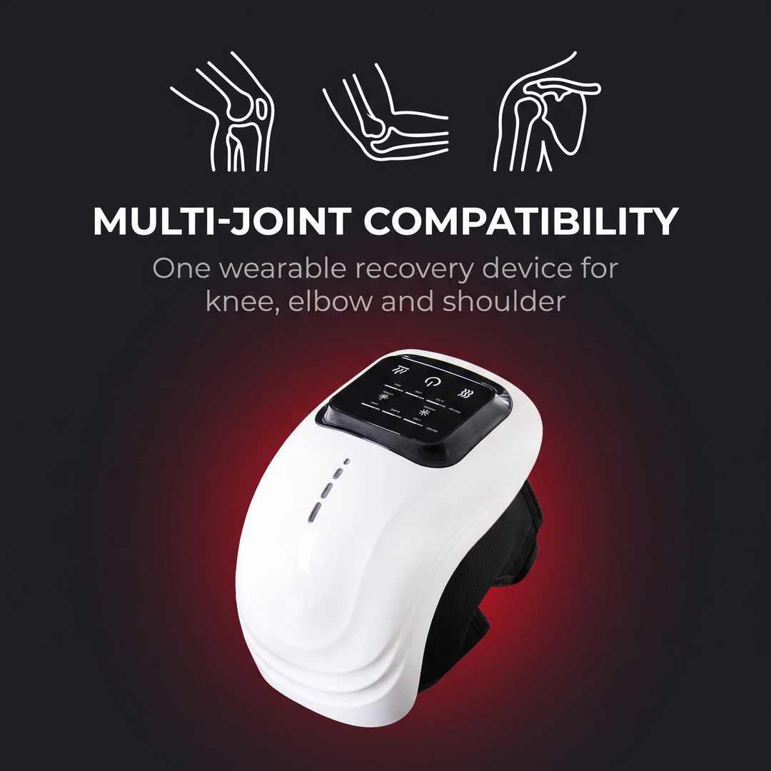 Adjustable Knee Massager with Air Compression Vibration Heat Infrared Therapy for Knee Elbow Shoulder Pain Relief Recovery Home Use