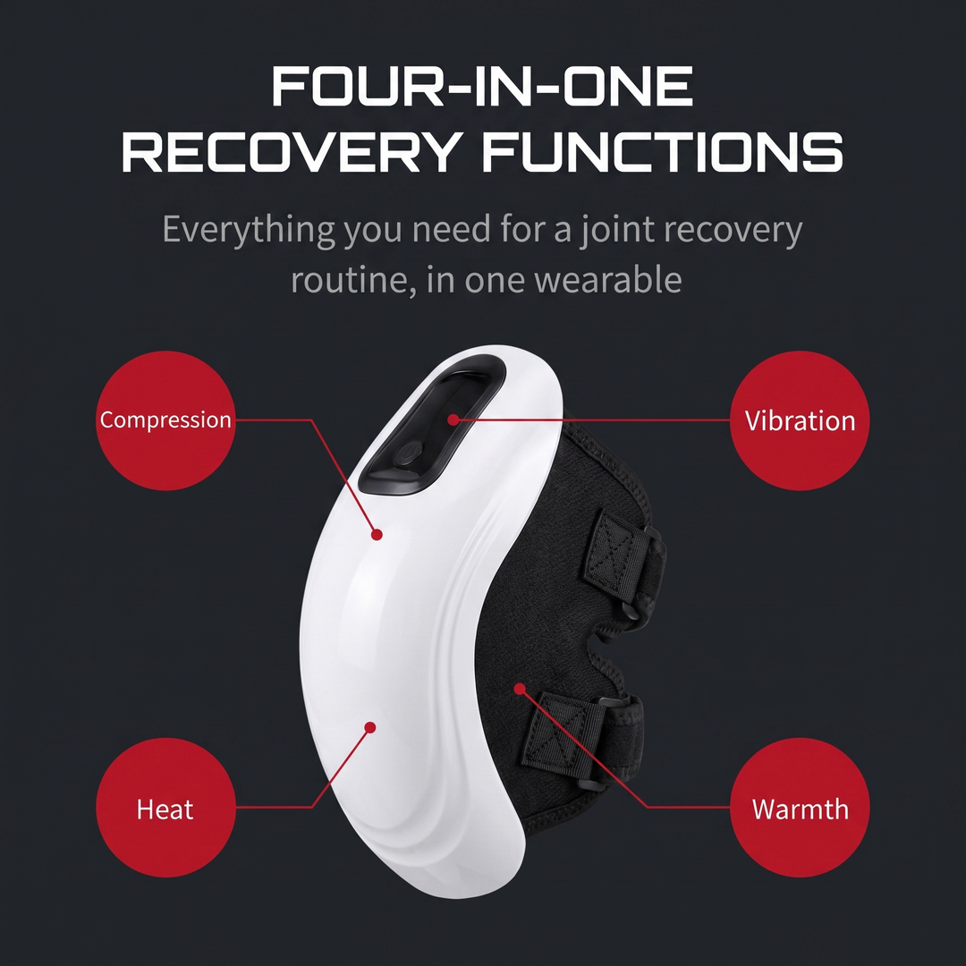 Adjustable Knee Massager with Air Compression Vibration Heat Infrared Therapy for Knee Elbow Shoulder Pain Relief Recovery Home Use