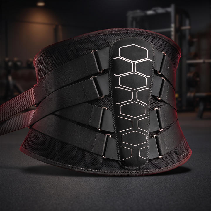 Adjustable Lumbar Support Belt with Pulley System Breathable Lower Back Brace Posture Support Rehabilitation Home Gym Fitness Strength Training Recovery Use