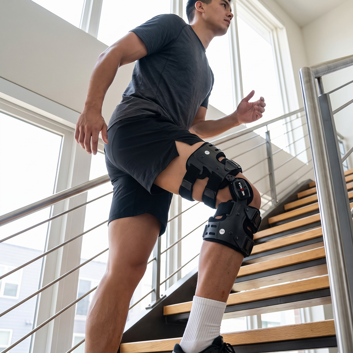 Adjustable OA Unloader Knee Brace Joint Support Patella Stabiliser for ACL Meniscus Injury Pain Relief Rehabilitation Knee Support for Men Women Home Gym